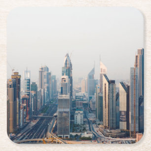 Sheikh-Zayed-Straße Rechteckiger Pappuntersetzer