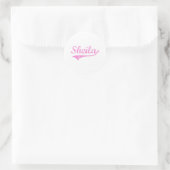 Sheila Classic Style Name Runder Aufkleber (Tasche)