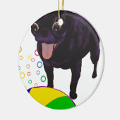 Sheila Mops - Ball-Liebe Keramik Ornament (Links)