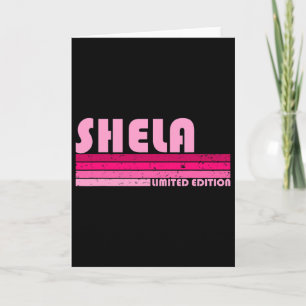 Shela Name Personalisiert Retro Vintage 80er 90er Karte