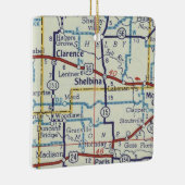 Shelbina MO Vintage Karte Keramikornament (Rechts)