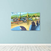 Shelburne Falls Bridge of Blume Leinwanddruck (Insitu (Holzboden))