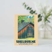 Shelburne, Reiseplakat Vermont Postkarte (Stehend Vorderseite)