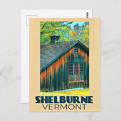 Shelburne, Reiseplakat Vermont Postkarte (Vorne/Hinten)
