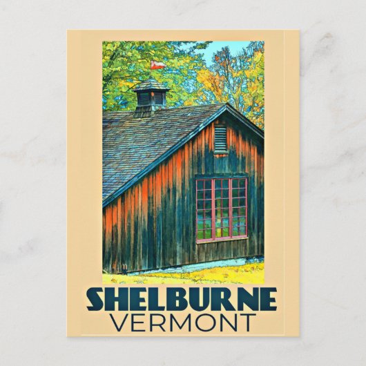 Shelburne, Reiseplakat Vermont Postkarte (Vorderseite)