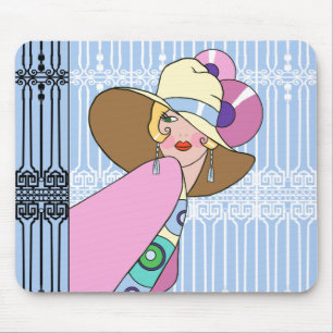 Shelby, 1930er Jahre Dame in Blau und Rosa Mousepad