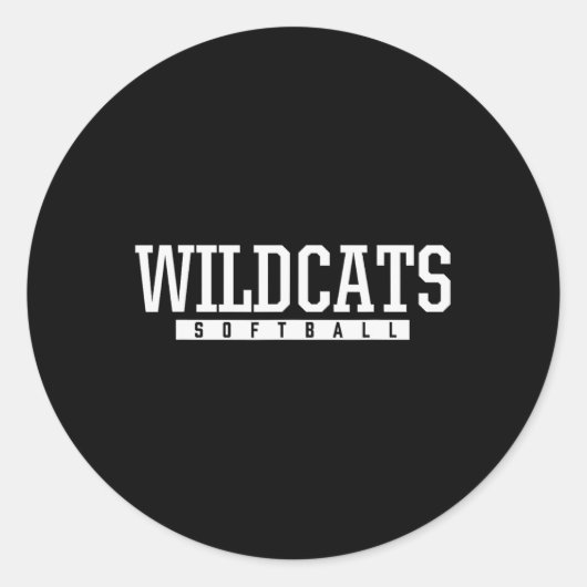 Shelby County Wildcats Softll Hs Runder Aufkleber (Vorderseite)