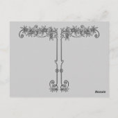 Shelby, Dame der 1930er Jahre in Grau und Rose Postkarte (Rückseite)