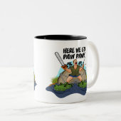 Shelby der Sumpf-Mann - hier gehen wir Zweifarbige Tasse (VorderseiteRechts)