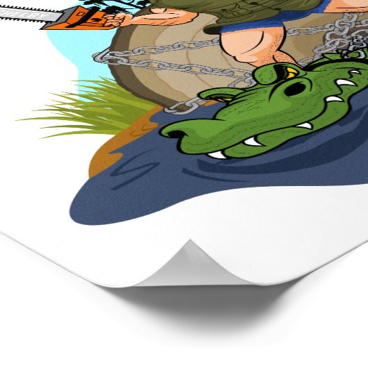 Shelby der Sumpf Mann - Hier geht's Paw Poster (Ecke)