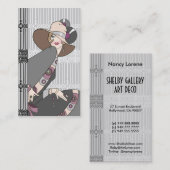 Shelby, Dreißigerjahre Dame im Grau und in der Visitenkarte (Vorne/Hinten)