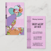 Shelby, Dreißigerjahre Dame in der Flieder und im Visitenkarte (Vorne/Hinten)