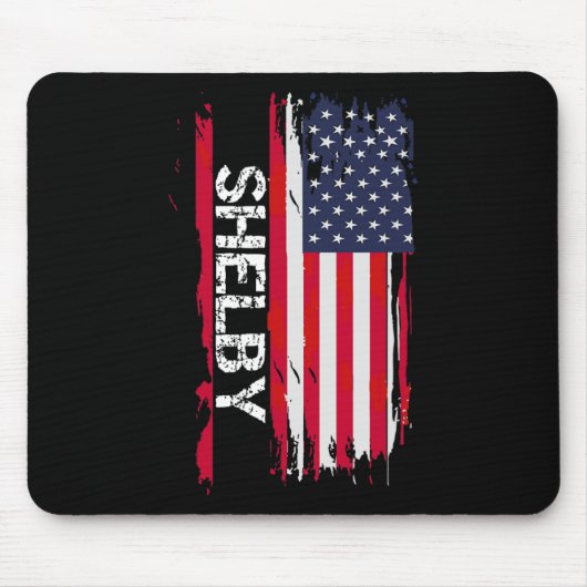 Shelby Flagge Amerika Mousepad (Vorne)