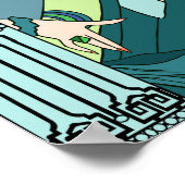 Shelby, Lady in Aqua aus den 30er Jahren und Aquam Poster (Ecke)