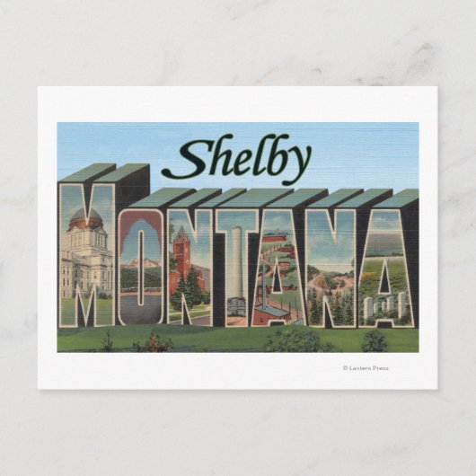 Shelby, Montana Postkarte (Vorderseite)