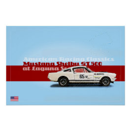 Shelby Mustang at Laguna Seca Poster