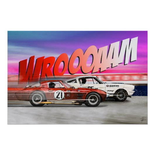 Shelby Mustang vs Stingray Grand Sport Poster (Vorderseite)