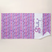 Shelby-Name bedeutet Blume doodle Strandtuch (Vorderseite)