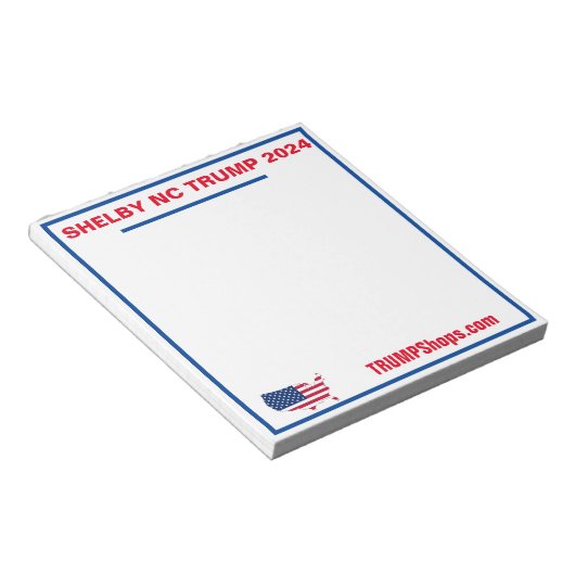 SHELBY NC TRUMP 2024 Notepad Notizblock (angewinkelt)