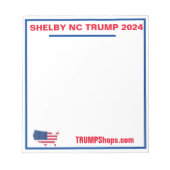 SHELBY NC TRUMP 2024 Notepad Notizblock (Vorderseite)
