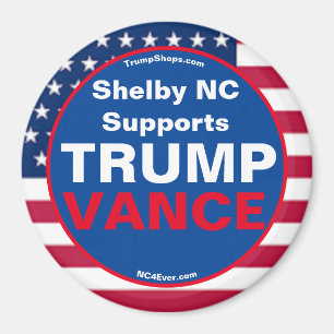 Shelby NC unterstützt TRUMP VANCE Kühlschrank Magnet