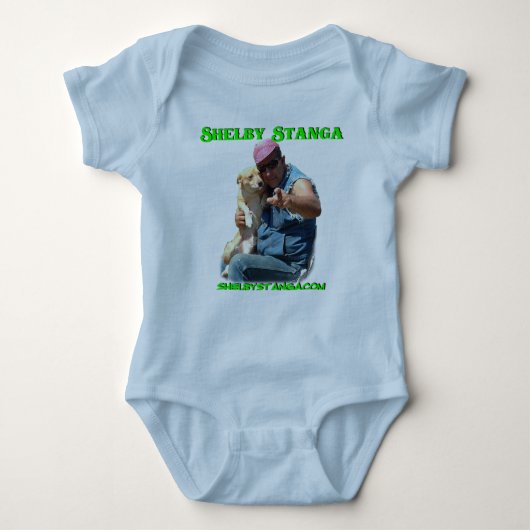 Shelby Stanga blaues Baby-Strampler Baby Strampler (Vorderseite)