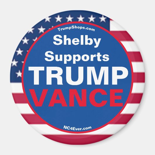 Shelby unterstützt TRUMP VANCE Kühlschrank Magnet (Vorne)