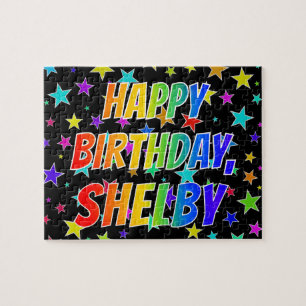 "SHELBY" Vorname, Spaß "GLÜCKLICHER GEBURTSTAG" Puzzle