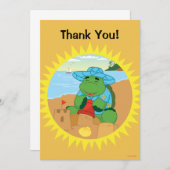 Sheldon auf dem Strand Dankeskarte (Vorne/Hinten)