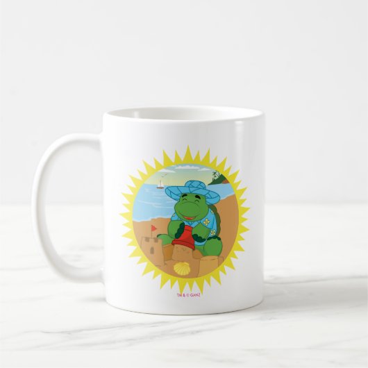 Sheldon auf dem Strand Kaffeetasse (Links)