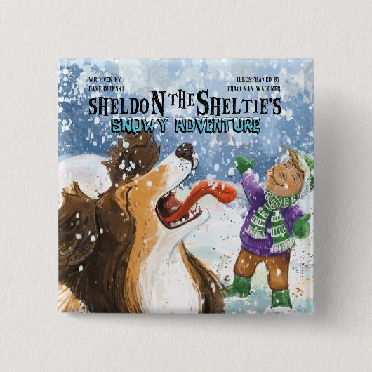 Sheldon der Sheltie Button (Vorderseite)