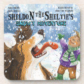 Sheldon der Sheltie Getränkeuntersetzer (Vorderseite)