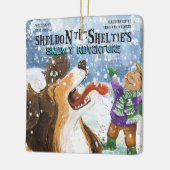 Sheldon der Sheltie Keramikornament (Links)