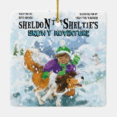 Sheldon der Sheltie Keramikornament (Rückseite)