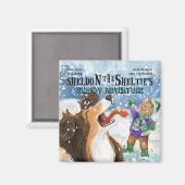 Sheldon der Sheltie Magnet (Vorderseite/Rückseite)