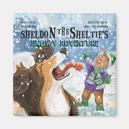 Sheldon der Sheltie Magnet (Vorne)