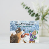Sheldon der Sheltie Postkarte (Stehend Vorderseite)