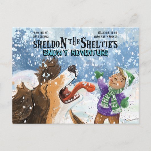 Sheldon der Sheltie Postkarte (Vorderseite)