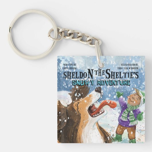 Sheldon der Sheltie Schlüsselanhänger (Vorderseite)