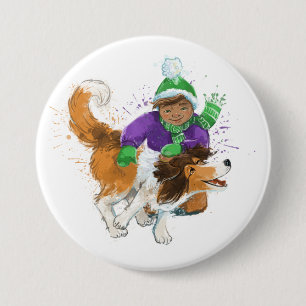 Sheldon der Sheltie und sein Junge Button