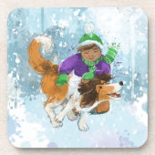 Sheldon der Sheltie und sein Junge Getränkeuntersetzer (Vorderseite)