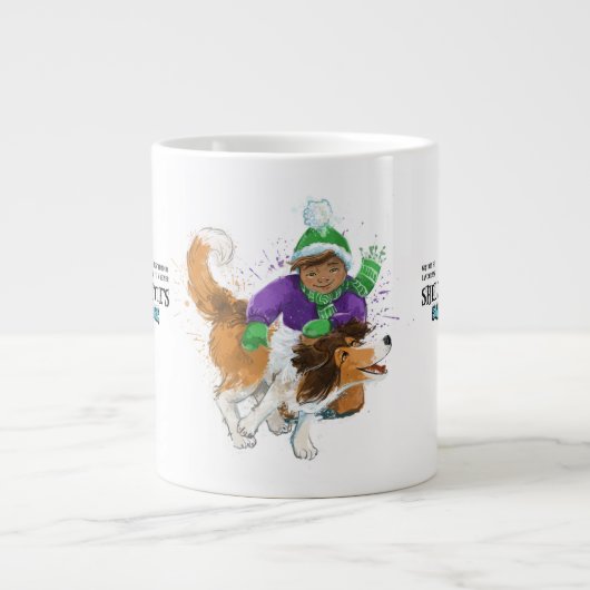 Sheldon der Sheltie und sein Junge Jumbo-Tasse (Vorderseite)