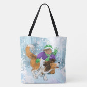 Sheldon der Sheltie und sein Junge Tasche (Rückseite)