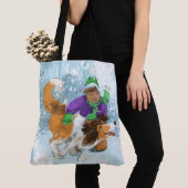 Sheldon der Sheltie und sein Junge Tasche (Von Nahem)