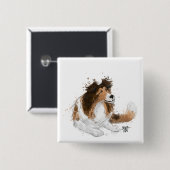 Sheldon die Sheltie Button (Vorne & Hinten)