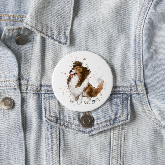 Sheldon die Sheltie Button (Beispiel)
