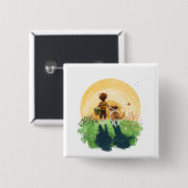 Sheldon die Sheltie Button (Vorne & Hinten)