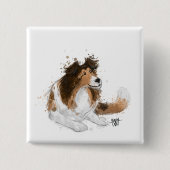 Sheldon die Sheltie Button (Vorderseite)