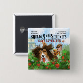 Sheldon die Sheltie Button (Vorne & Hinten)