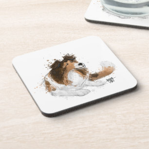 Sheldon die Sheltie Getränkeuntersetzer